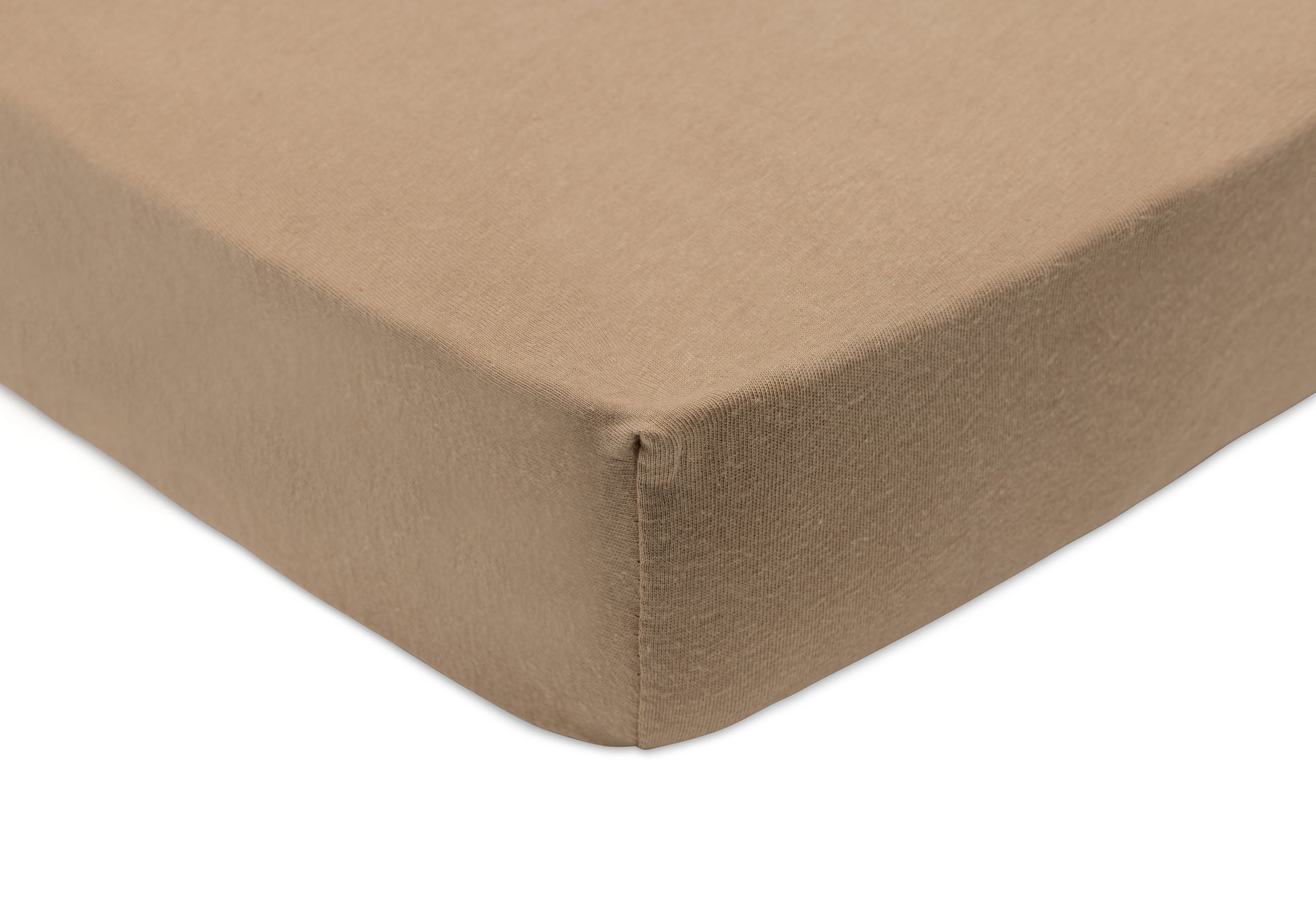 Drap-housse - Jersey - caramel et biscuit 60x120 cm