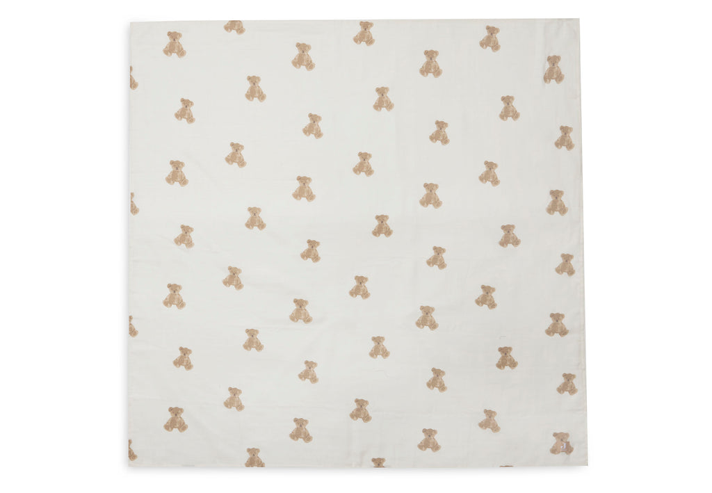 Lange gaze de coton 115x115cm x2- Teddy Bear