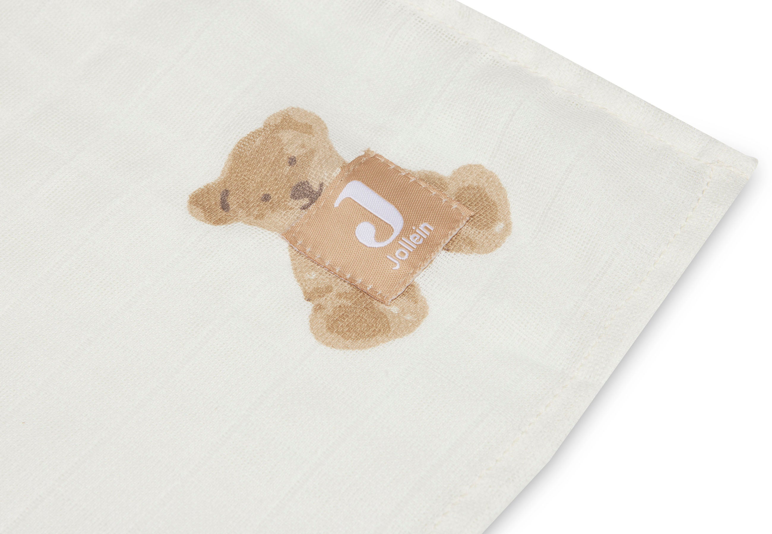Lange gaze de coton 115x115cm x2- Teddy Bear