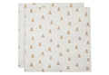 Lange gaze de coton 115x115cm x2- Teddy Bear