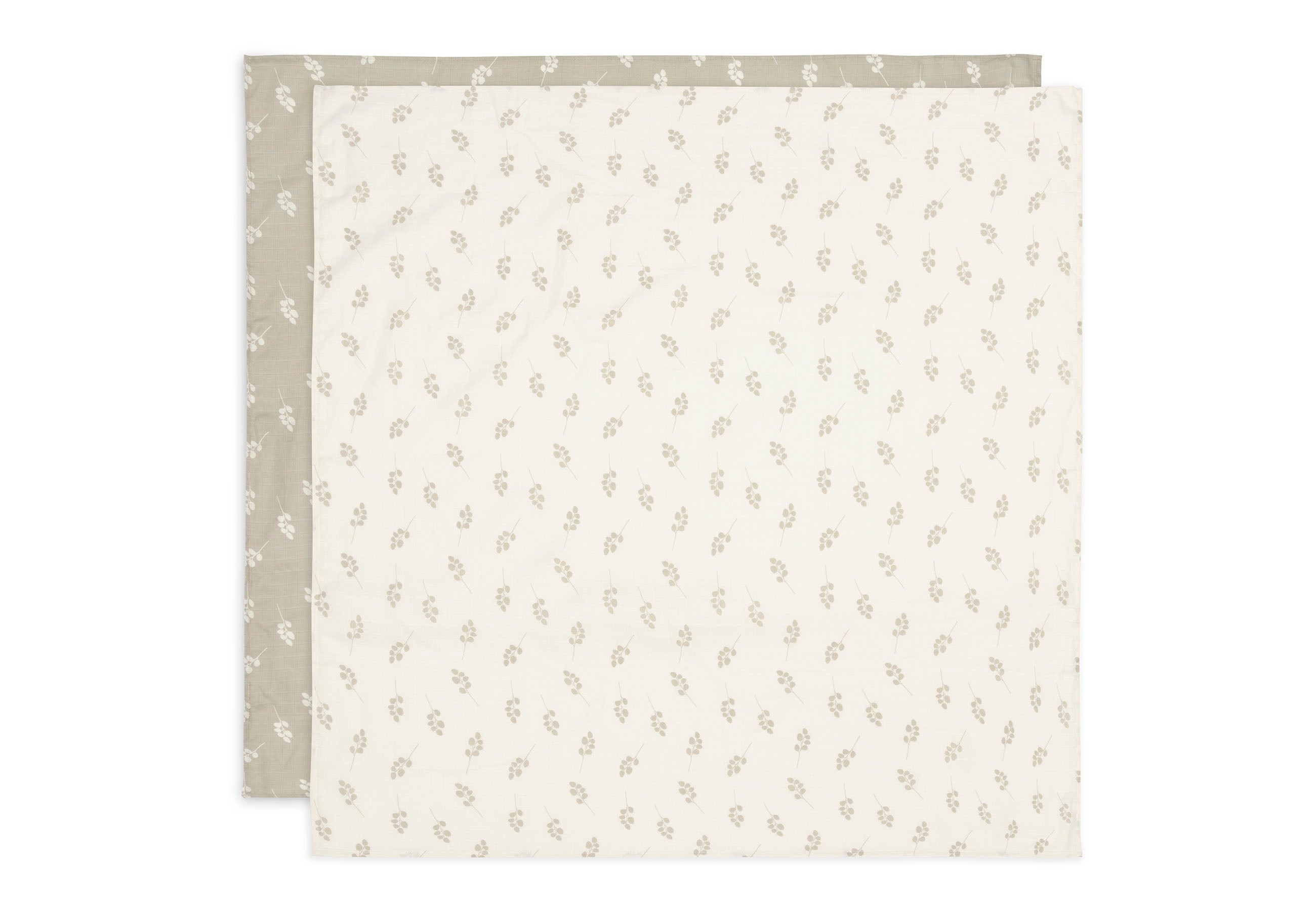 Lange gaze de coton 115x115cm x2 - Vert olive