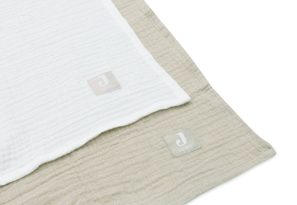 Lange gaze de coton 115x115cm x2 - Vert