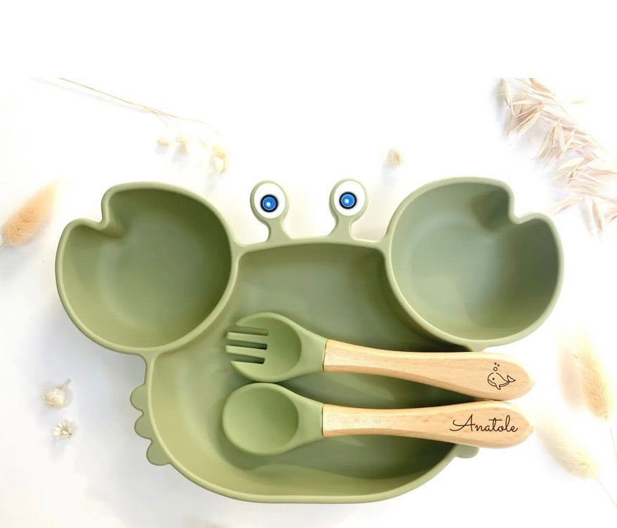 Set repas crabe + couvert kaki