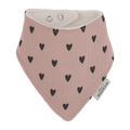 Bavoir bandana cœur rose