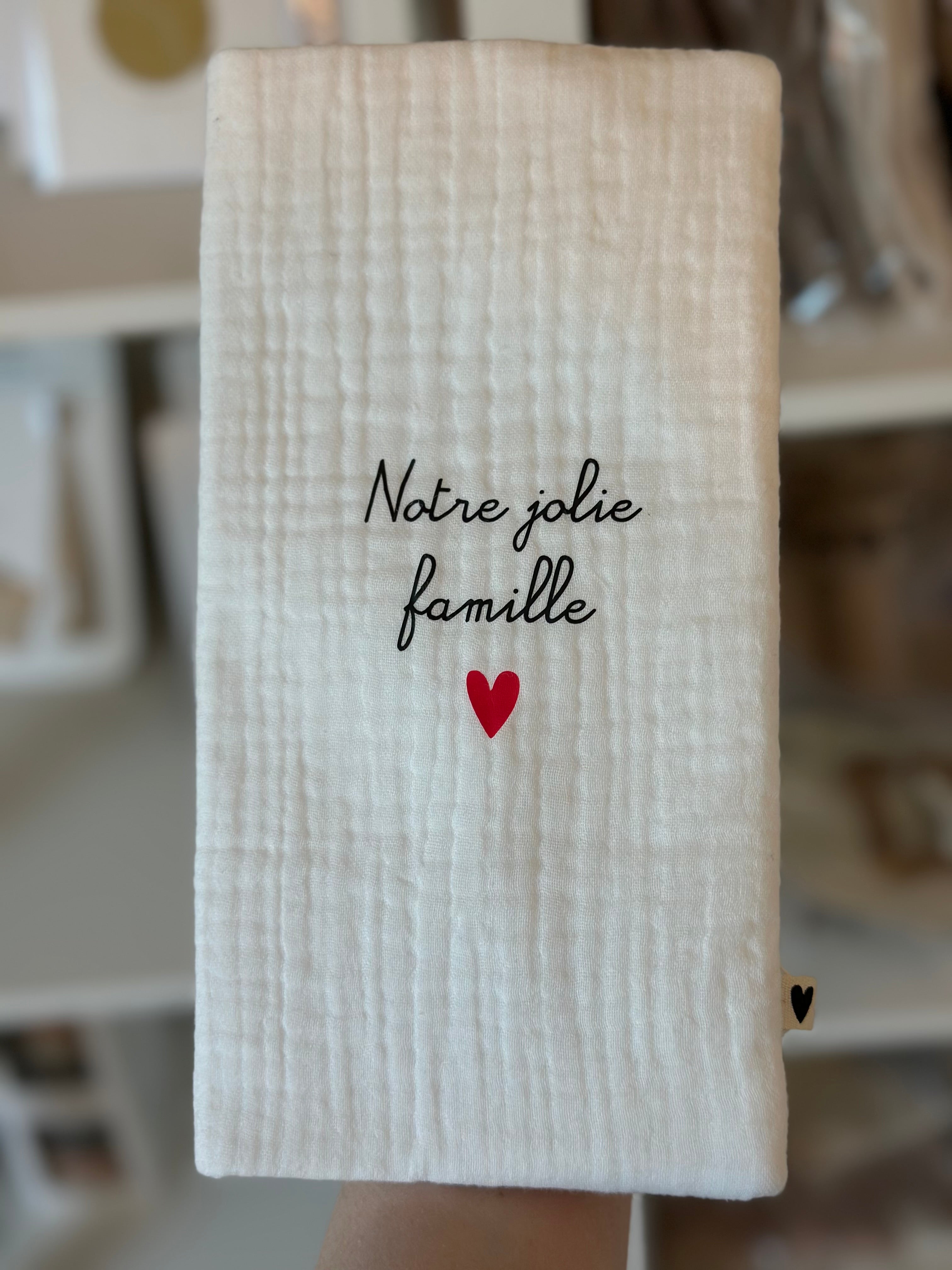Protège Livret de Famille coton blanc